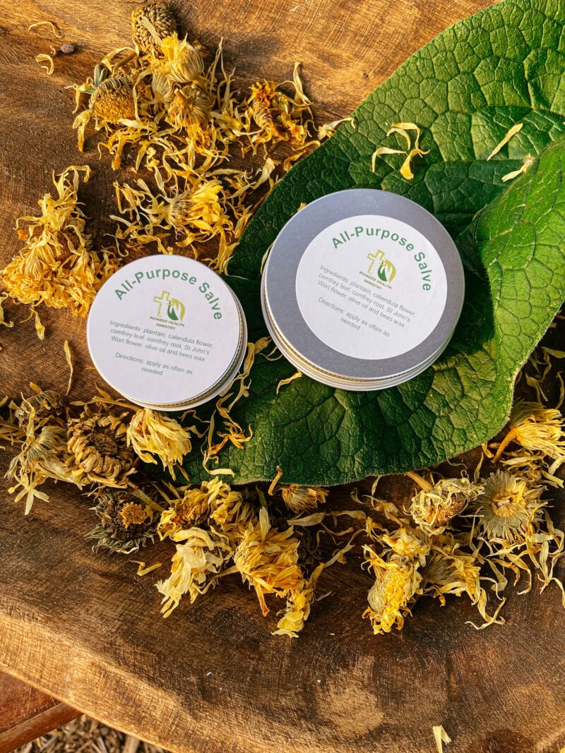 herbal all purpose salve on calendula and comfrey