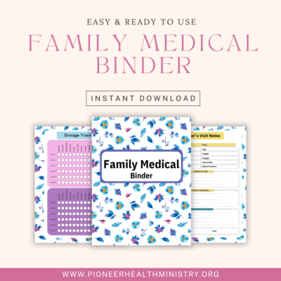 Family medical binder digital download ad