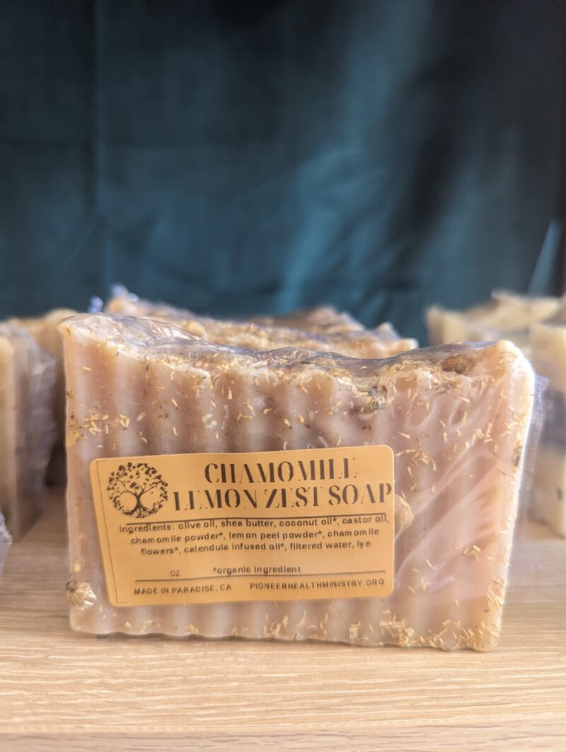 chamomile lemon zest soap handmade