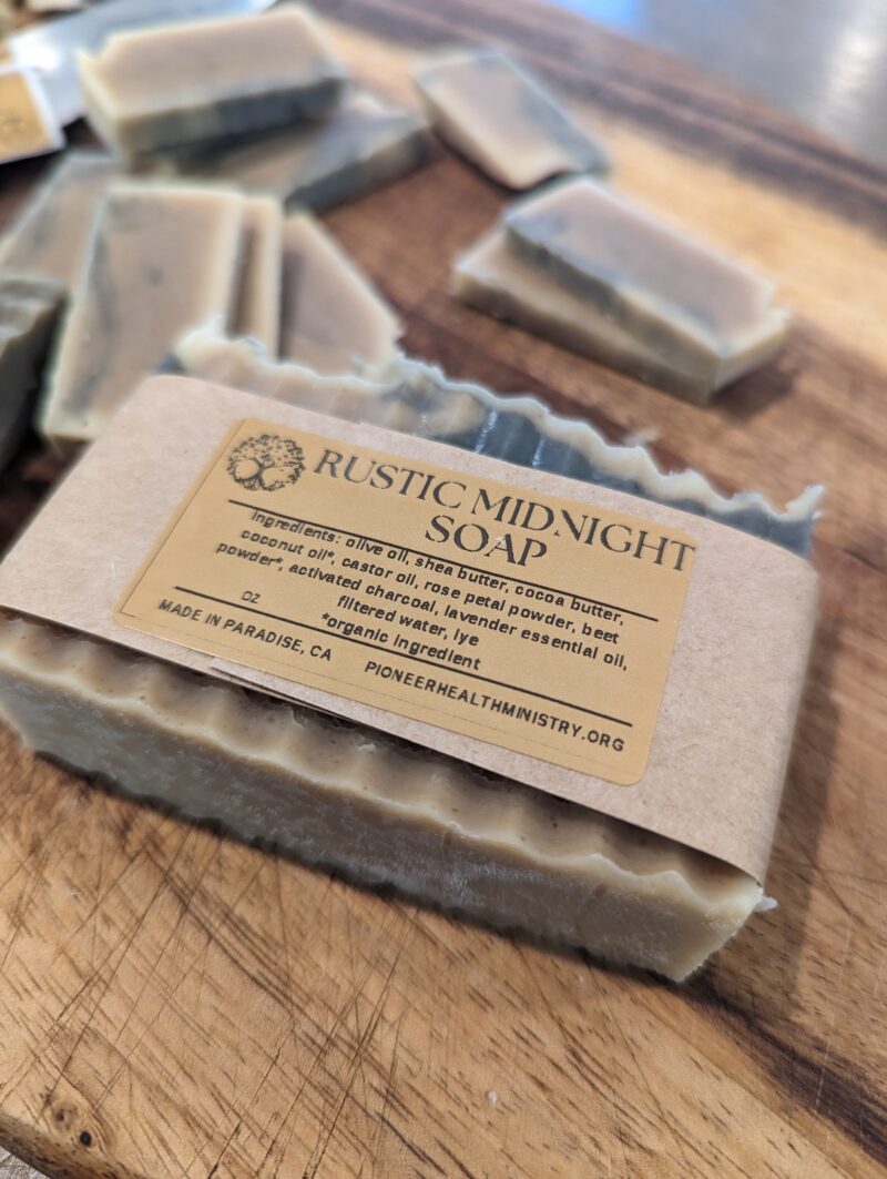 Rustic midnight handmade soap