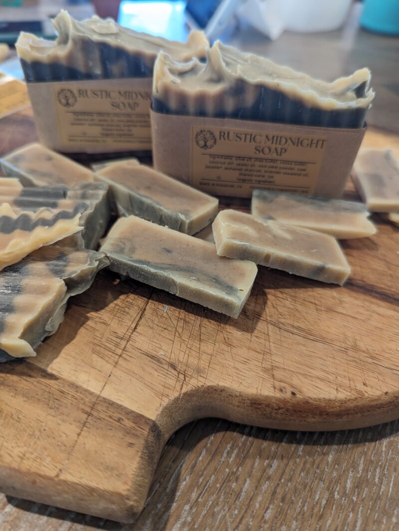 Rustic midnight handmade soap