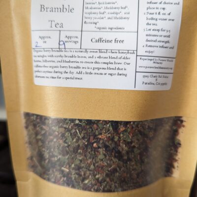 Berry Bramble tea in a kraft bag