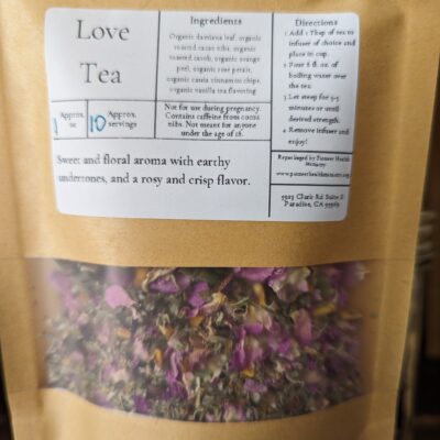 Love tea in a kraft bag