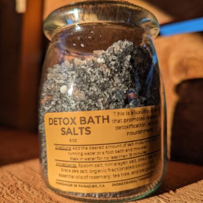 Detox Bath Salts in glass jar