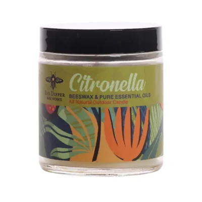 citronella glass beeswax candle