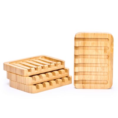 Bamboo Waterfall Self-Draining Soap Dish (Unbranded)