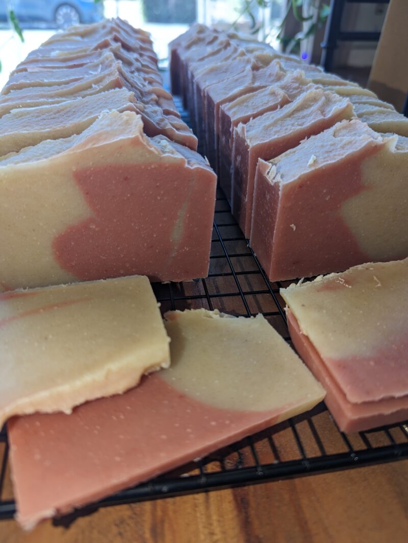 rose citrus glow handmade soap