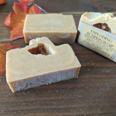 exploding pumpkin handmade soap